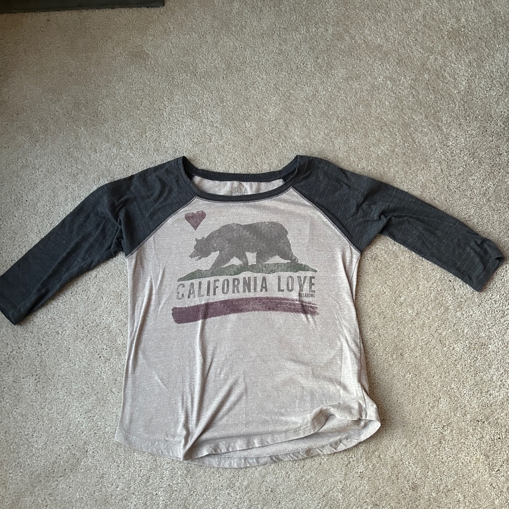 Billabong California Love Three Quarter Sleeve Top